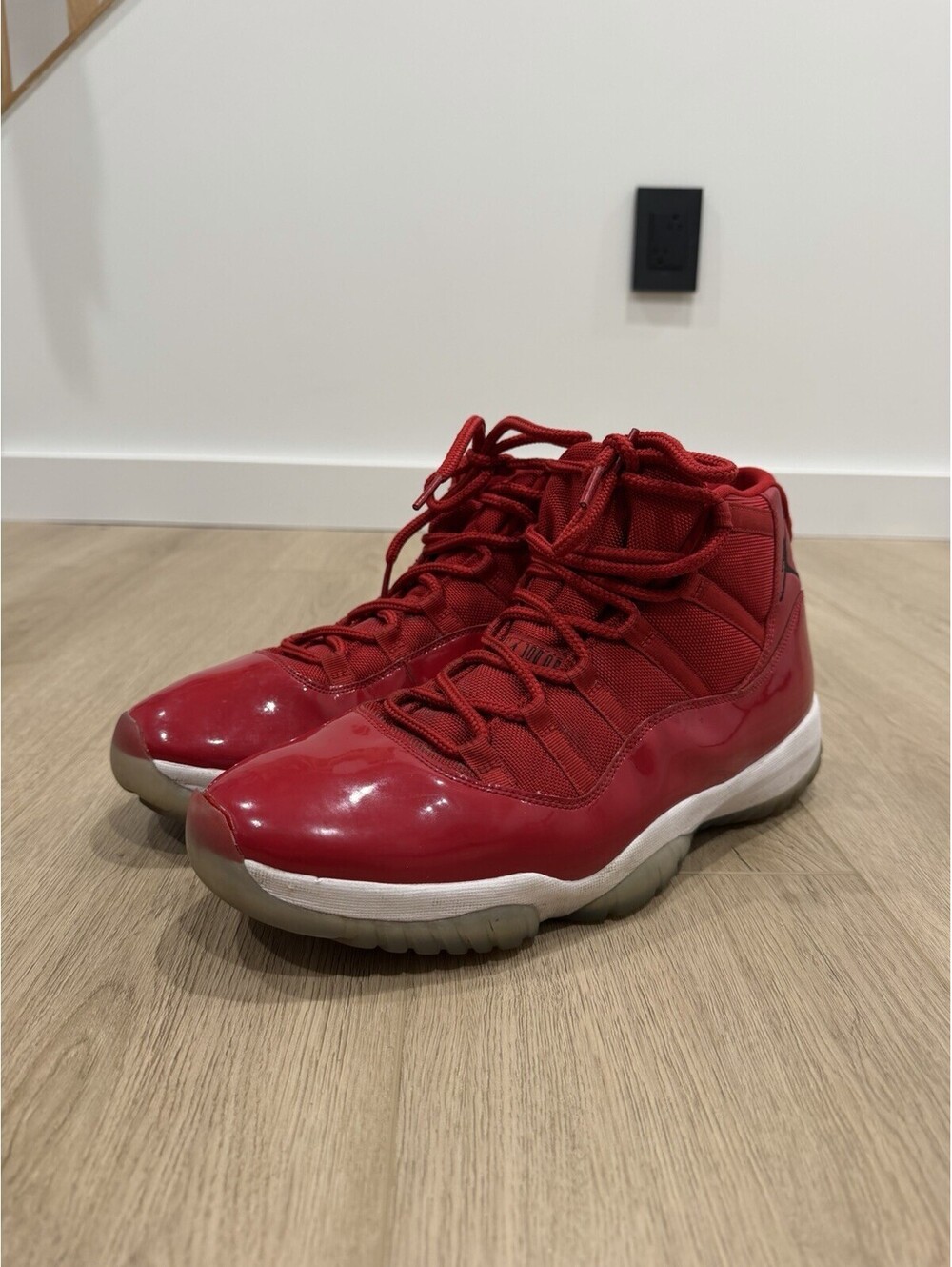 Nike Air Jordan 11 Retro Win Like 96 Gym Red Patent Leather Men's Size 14 M